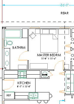Floor plan drawing for steel framed home