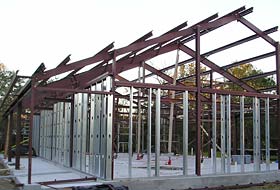 A Kodiak Steel Homes framing system